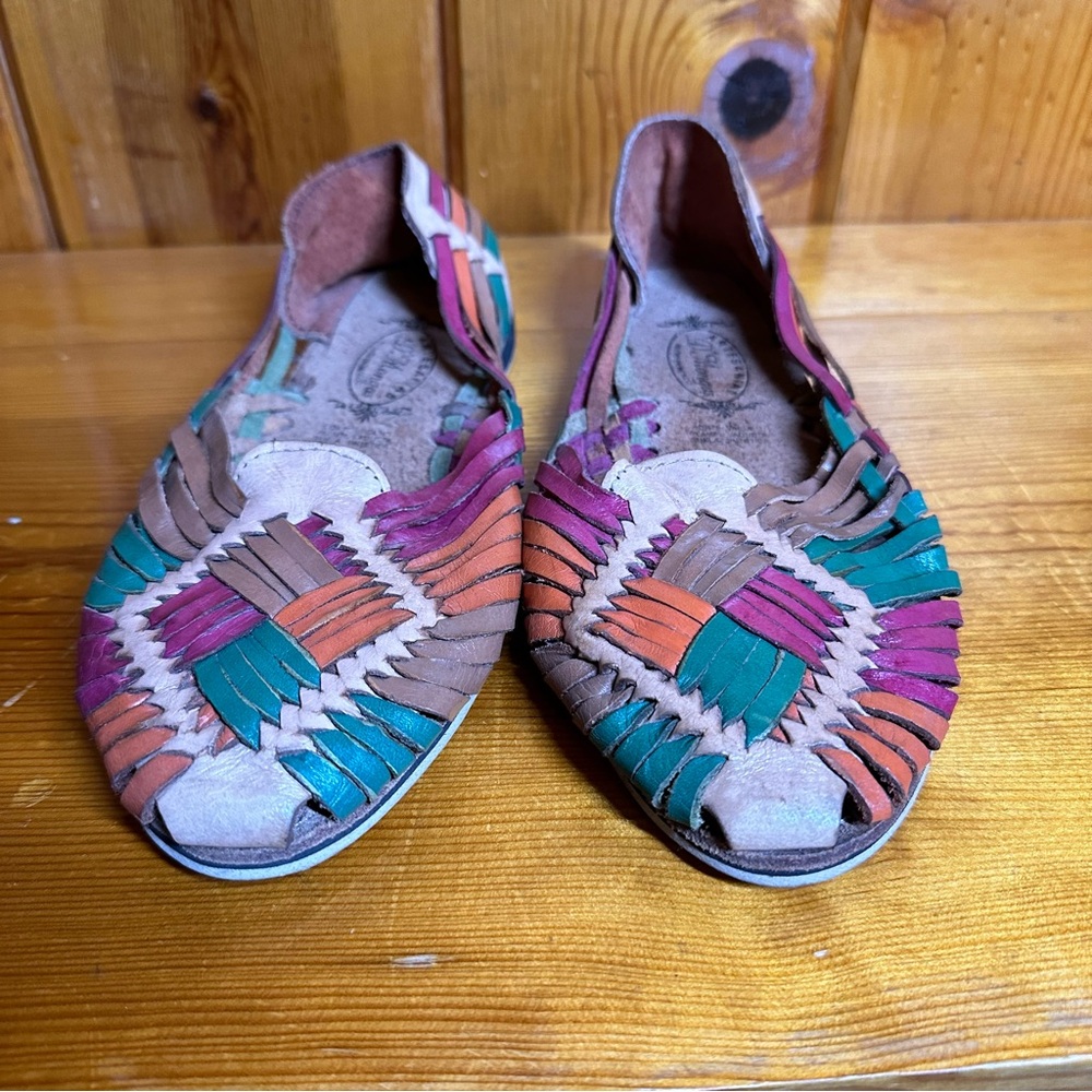 Artesanias D Mongas Multi Color Huaraches Sandals - Picture 2 of 5